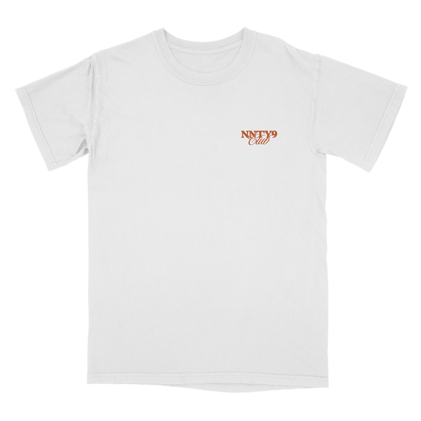 NNTY CLUB T SHIRT WHITE BURNT ORANGE