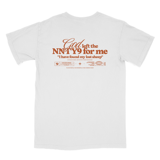 NNTY CLUB T SHIRT WHITE BURNT ORANGE